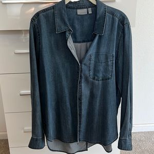 Athleta high/low tencel denim shirt (MP)